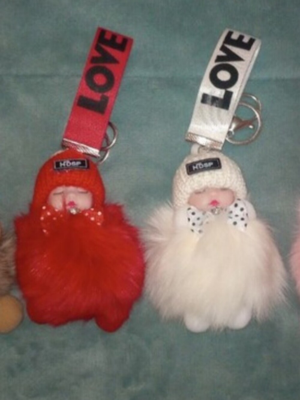 Love Plush Doll Bag Charm Keycharms Red And White